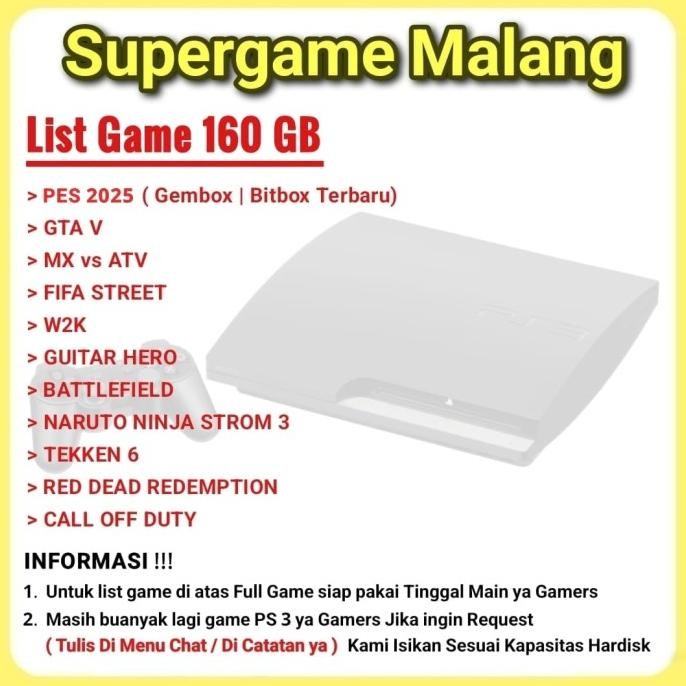Terlaris Ps3 Slim 1Tb Seri 25 Seri 20 Ps 3 Slim 1 Tb Cfw Console Game Ready Stok