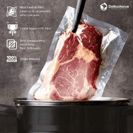 (Good) PLASTIK VACUM VAKUM VACUUM BAG SEALER POLOS SIZE KECIL DELKOCHOICE