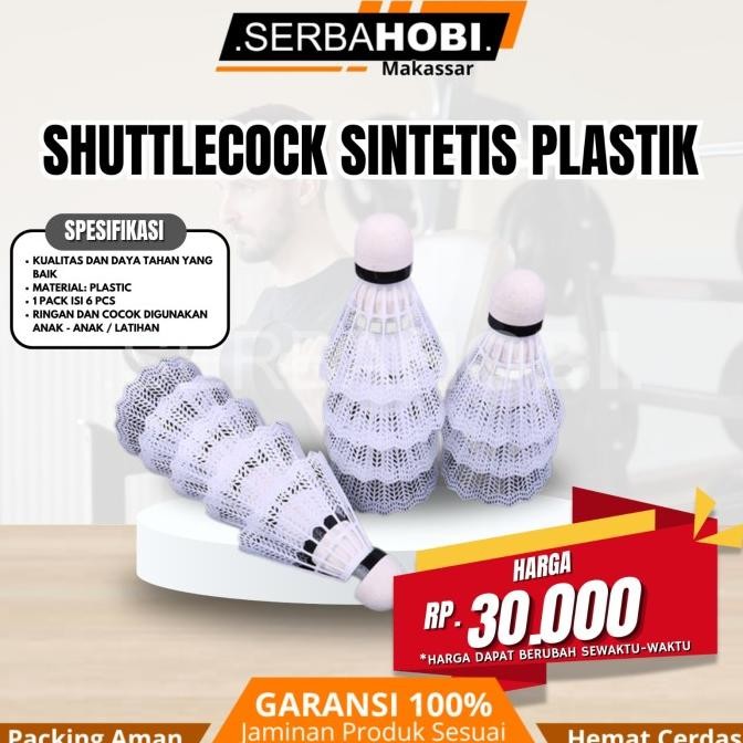 Open DS] ShuttleCock bulutangkis sintetis plastik/ Shuttlecock Plastik Termurah / Bulutangkis plasti
