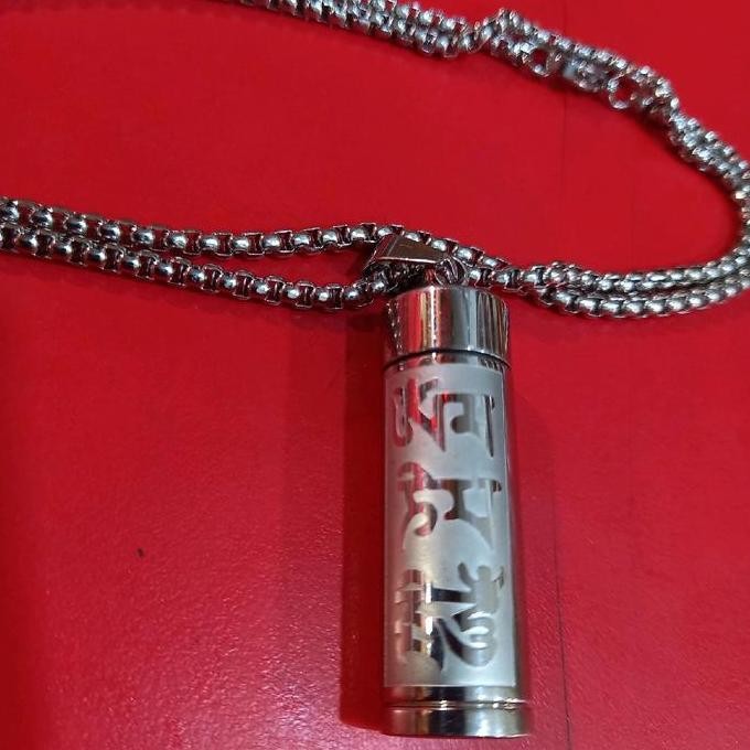 *:*:*:*:*] kalung liontin premium titanium aksara mantra tabung