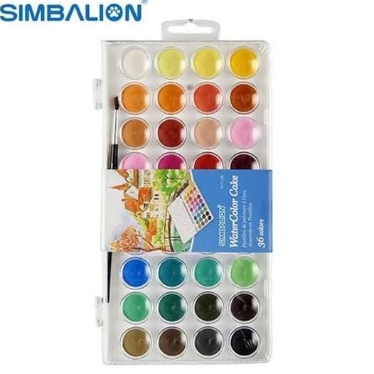 

Baru Simbalion Wcc 36 Watercolor Cake Cat Air Dengan Kuas Dan Palet Premium