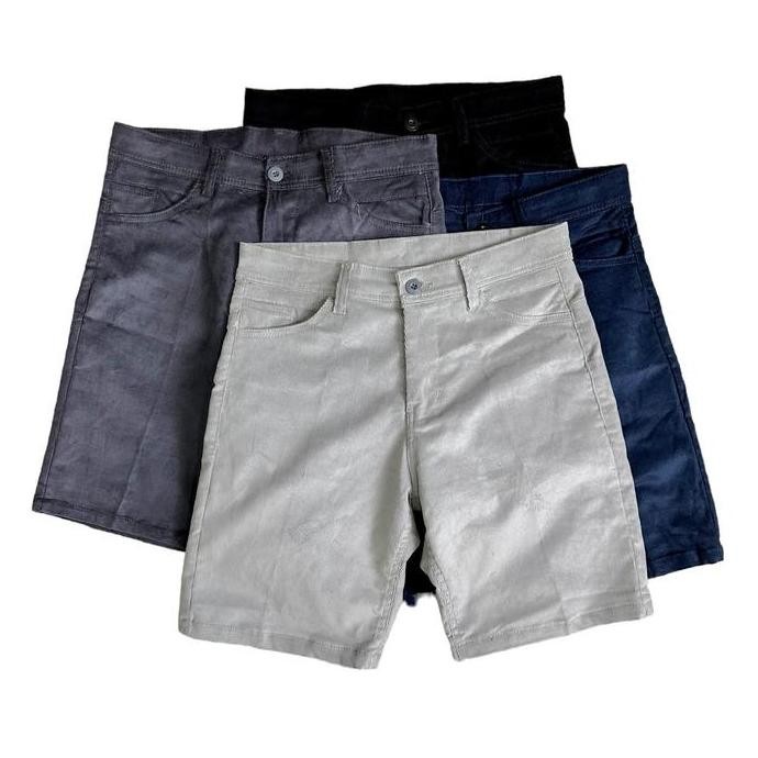 Laris Celana Pendek Pria Bahan Corduroy Short Pants Codoray Abu Hitam Kancing Navy Distro Shorts Nya
