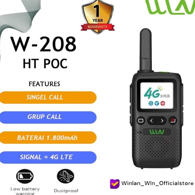 HT WINLAN WLN W-208  / HT POC SIM CARD / HT GSM 4G 1804T