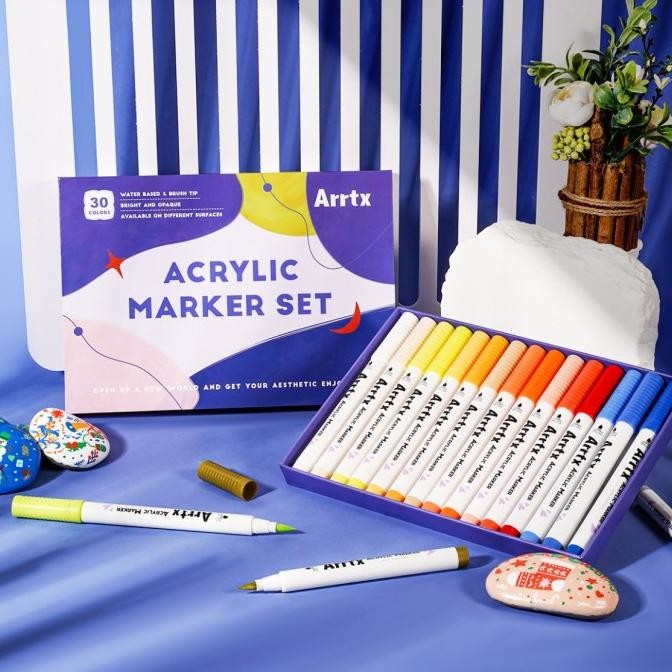 

Baru Arrtx Acrylic Marker Set 30Clr Premium