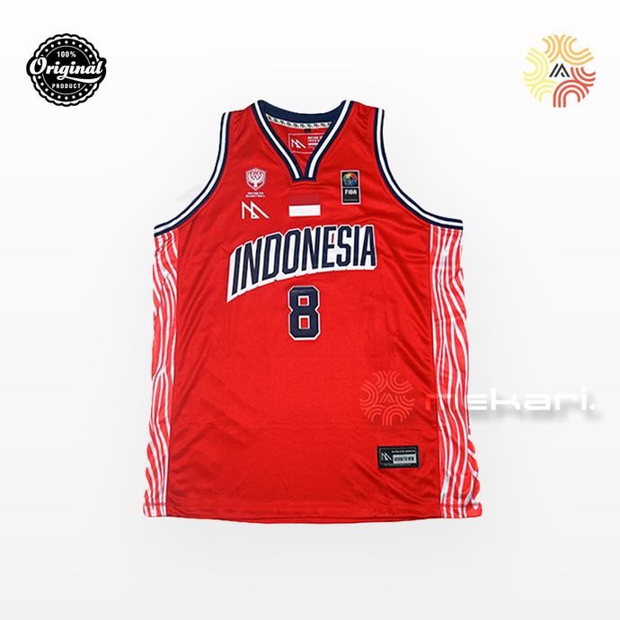 Jersey Basket Msi - Timnas Basket Indonesia U18 2024 - Merah Co