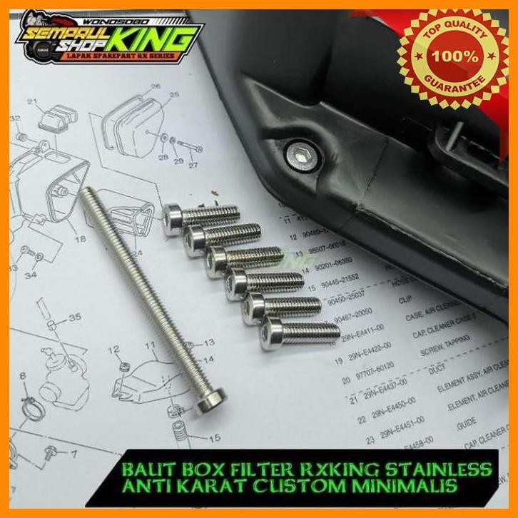 [SKS] BAUT BOX FILTER UDARA RX KING STAINLESS ASLI CUSTOM MINIMALIS LOW HEAD MOTOR