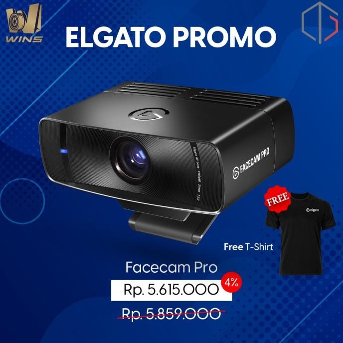 Elgato Facecam Pro 4K 60Fps Profesional Webcam Resmi New Stok