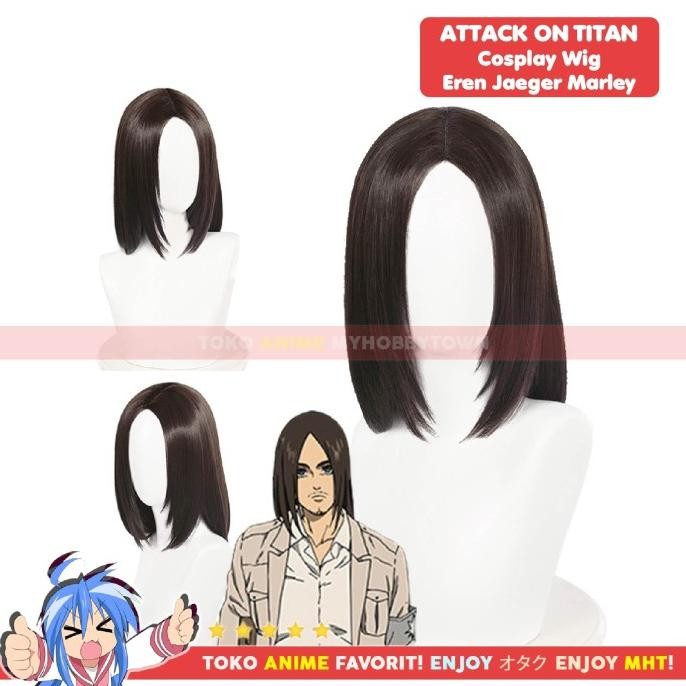 TERMURAH - Wig Cosplay Anime Attack On Titan AOT Eren Yeager Marley Final Season