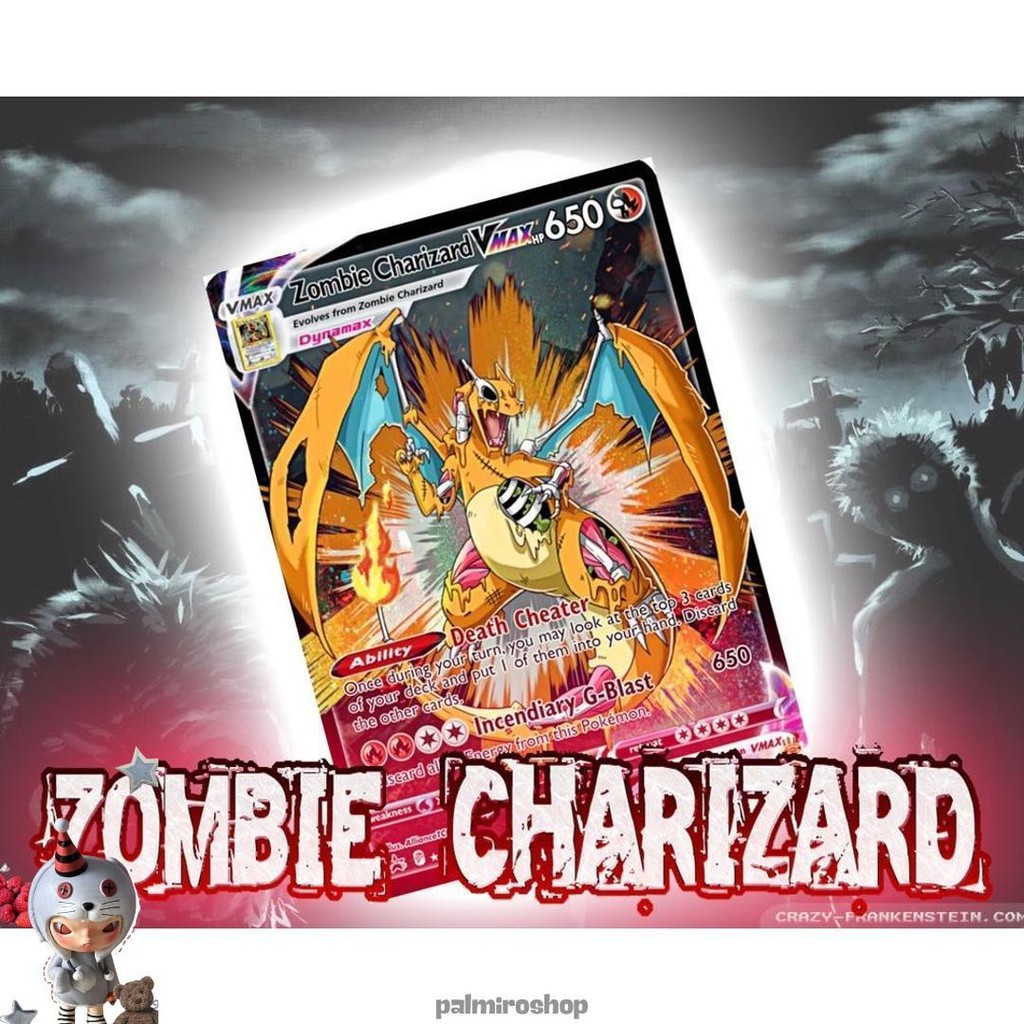 Kartu Pokemon Tcg Hologram Special (Vmax) - Zombie Charizard Promo