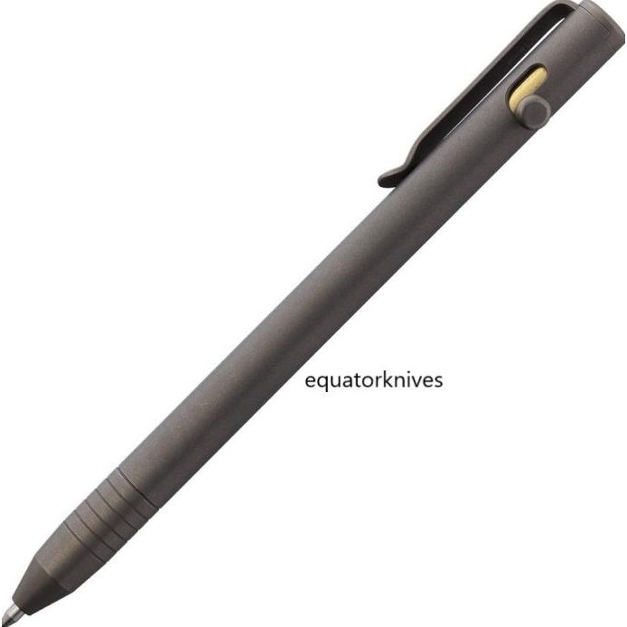 

TERLARIS - BIG008TBK Big Idea Design Slim Bolt Action Pen Titanium Stonewash