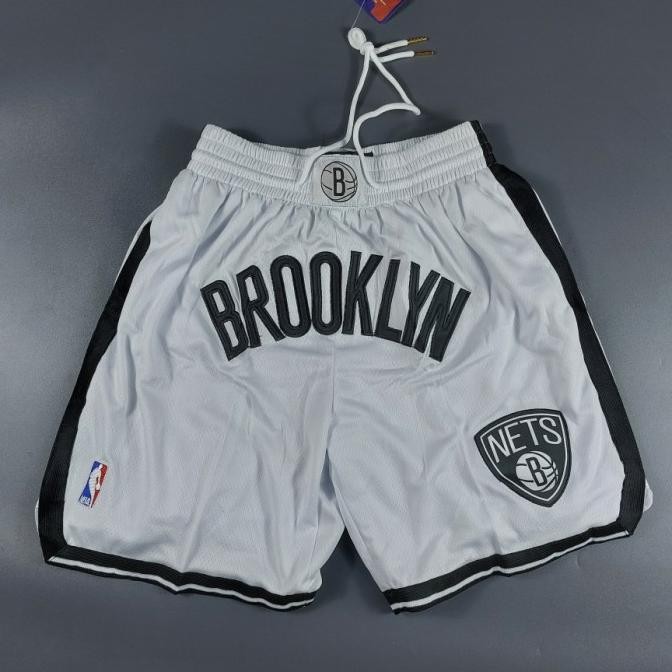 Celana Basket Classic X Justdon Brooklyn Nets Icon Putih Co