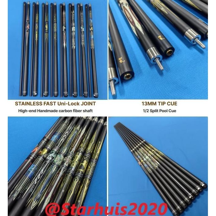 Murah Stik Billiard CueMall Carbon Black Technology Pool Cue - Stick Billiard Carbon Non COD