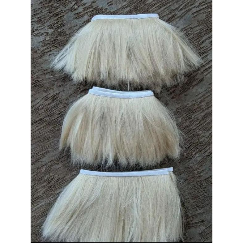 Sale Rambut Ganong Barongan Meteran (100cm) Warna Hitam Putih Pirang