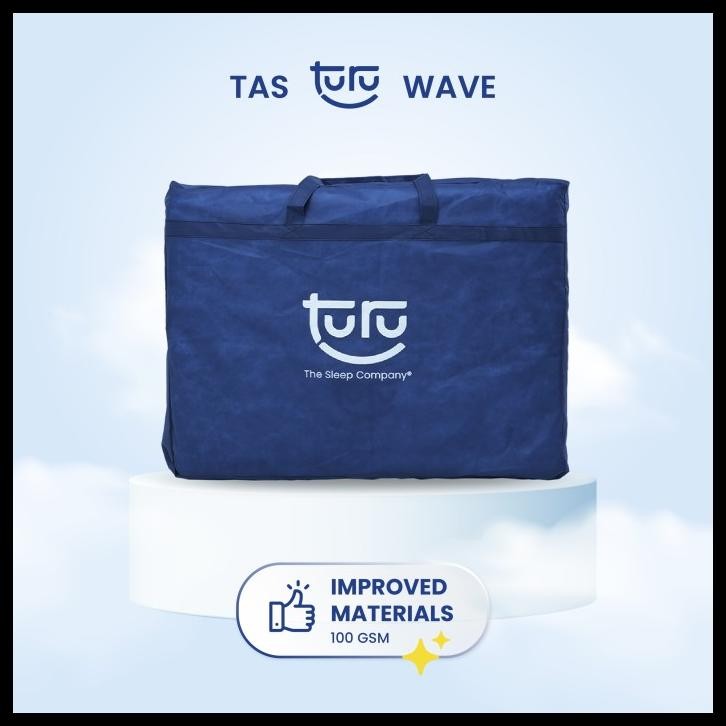 TAS BAG COVER KASUR LIPAT TURU WAVE SPUNBOUND TEBAL - DARK BLUE