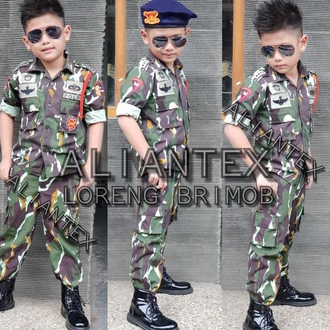 TERLARIS - BRIMOB LORENG/BAJU PROFESI ANAK /POLISI BRIMOB LORENG