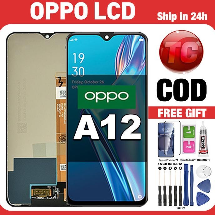 Original Lcd OPPO A12 fullset ori asli Layar hp touchscreen Sentuh Versi Tinggi COD SAMD