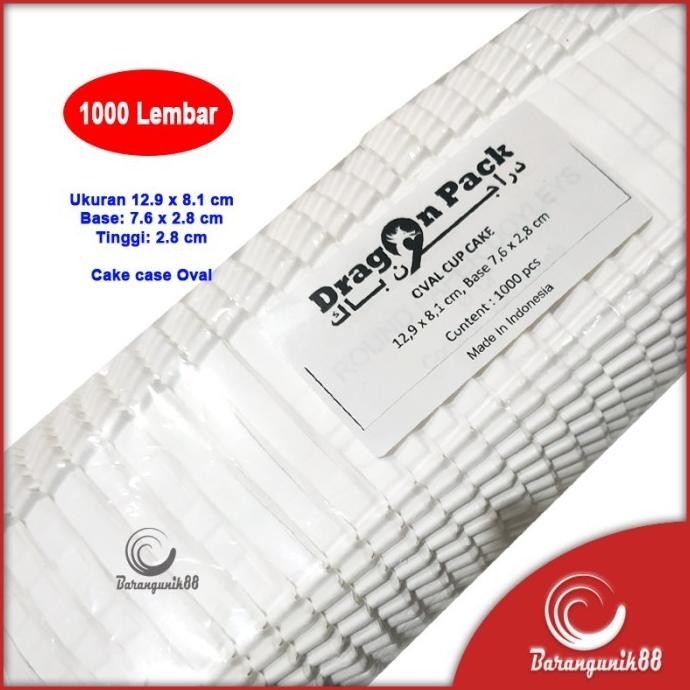 (Good) Kertas Bolu Kukus Oval 129mm 1000 Lembar Risol Cake Case Cup Cake