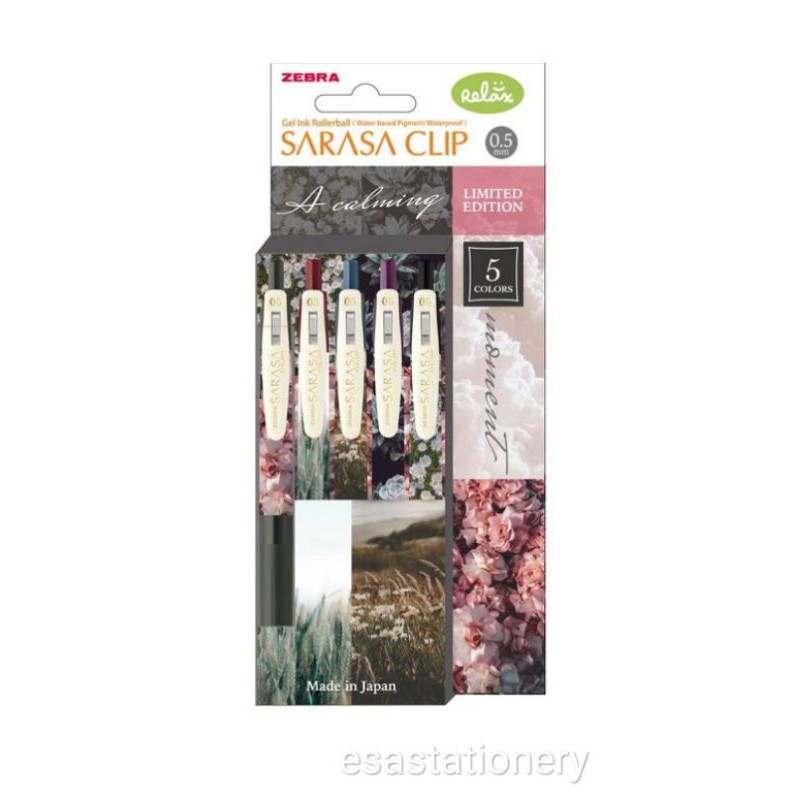

Zebra Sarasa Clip 0.5 Gel Pen Set Calming Limited edition