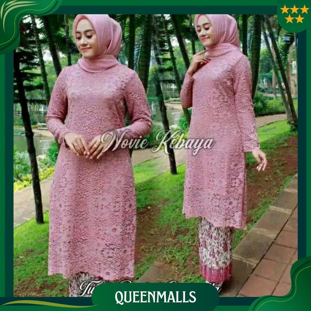 Set Kebaya Tunik  Brukat Modern / Kebaya Modern / Kebaya Brukat / Kebaya Putih Promo 4.4