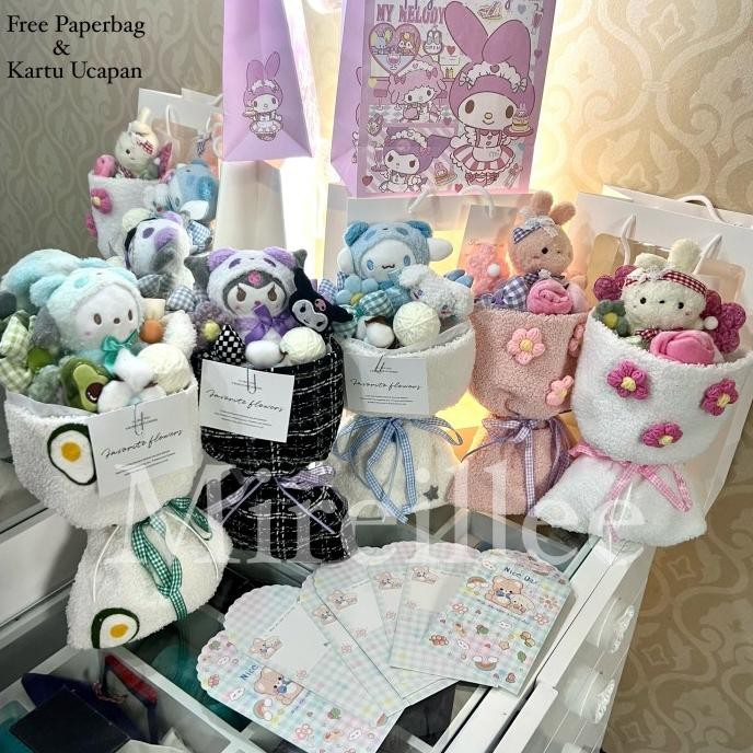 

Hampers bouquet boneka bunga & cokelat milka - valentine kado buket Terlaris