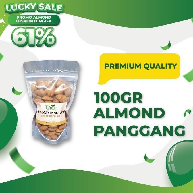 

(Good) KACANG ALMOND PANGGANG 100 Gram - ROASTED ALMOND 100gr