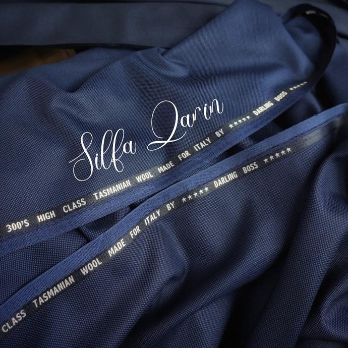 Murah Bahan Kain Celana Motif Semi Wool Italy