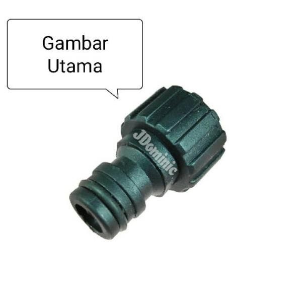 sambungan drat 1/2 inchi inc in ke quick release male - inc in dim ulir selang air xhose magic hose 