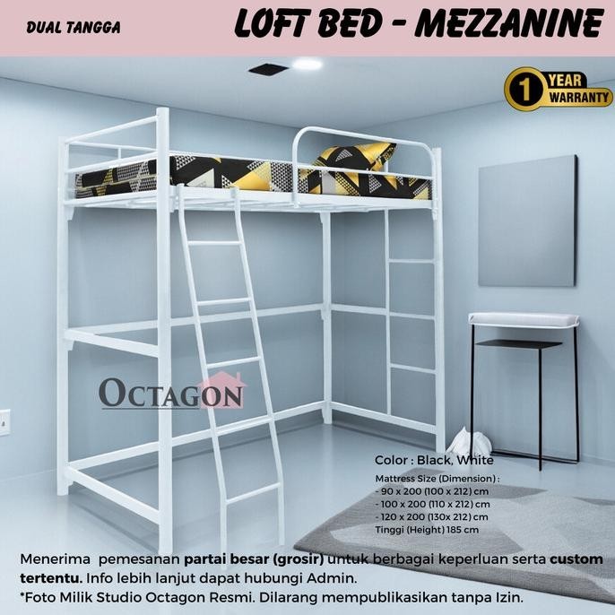 ready  KIRIM KARGO Loft Bed Besi Minimalis Ranjang Susun