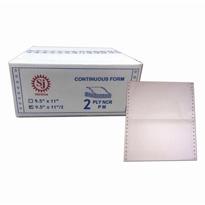 

Kertas Continuous Form SJ 9.5 x 11 / 9.5 x 11.2 2 ply KHUSUS GOJEK!
