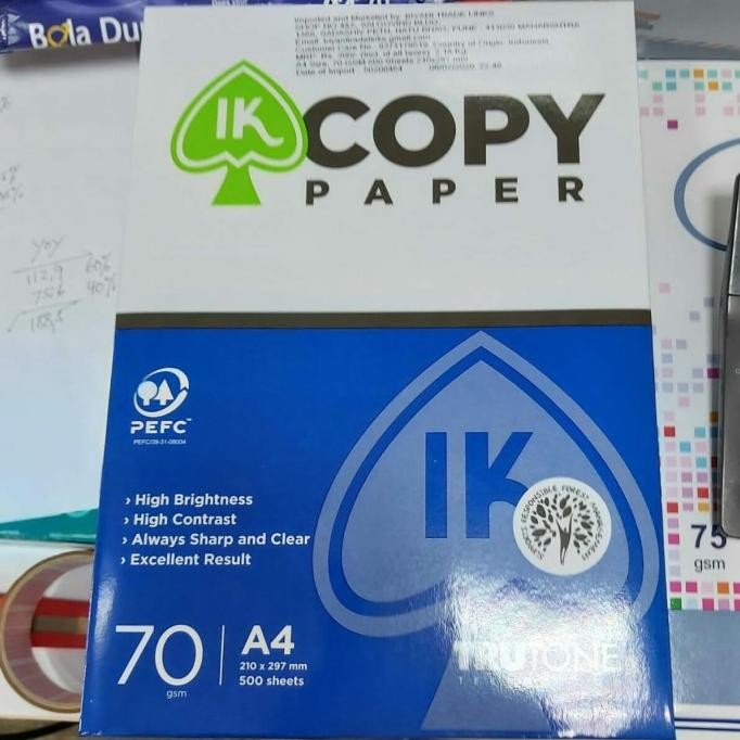 

NEW Kertas HVS Fotokopi IK Copy Paper A4 70gr per dus isi 5 rim