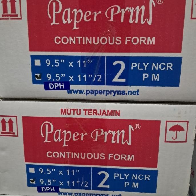 

TERBARU - KERTAS WARTEL DPH CONTINOUS FORM 2 PLY BAGI 4