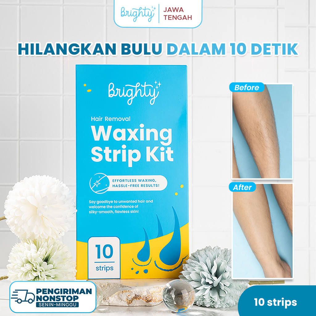 Brighty Hair Removal Waxing Strip Kit Waxing Ketiak Paket Waxing pencukur bulu kemaluan sugar wax pe