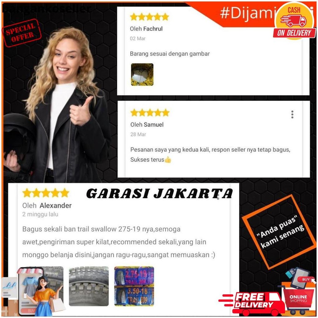 Ban Cross Trail Ring 18 275 Ban Luar Motor Ring 18 275 Ban Swallow Tahu Ring 18 275 Klx Crf Cod
