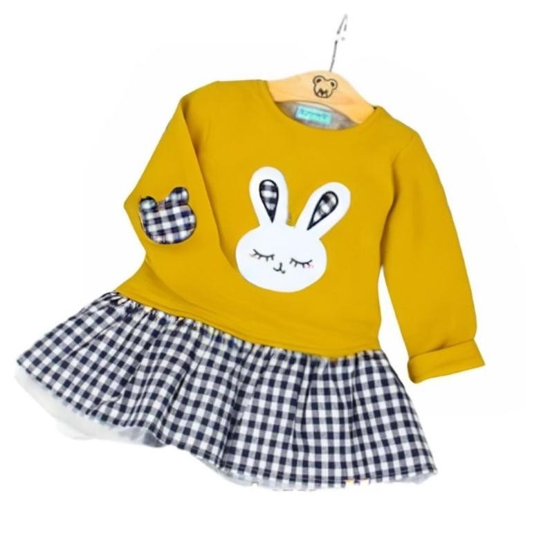 Baju Anak Perempuan Dress Rabbit Ukuran 1-5 Tahun