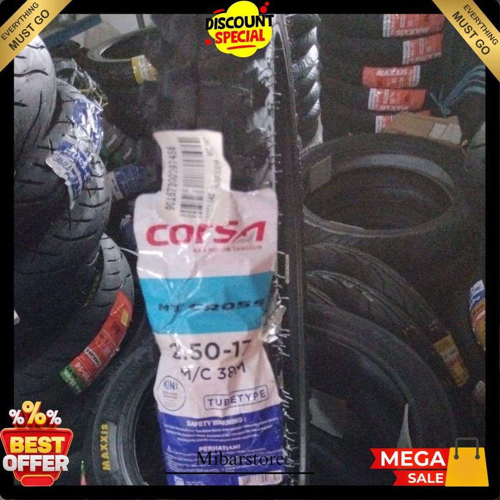 Ban Trail Corsa Mt Cross 250 Ring 17 Ban Luar Korsa Cros 250-17 38M Tril Trail Trial Kros Tubetype T