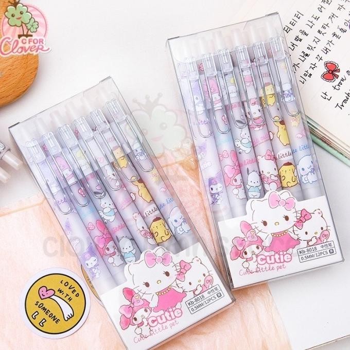 

QV21 PULPEN ESTETIK DENGAN SILVER CLIP ballpaint pen lucu kawaii goodie bag Original