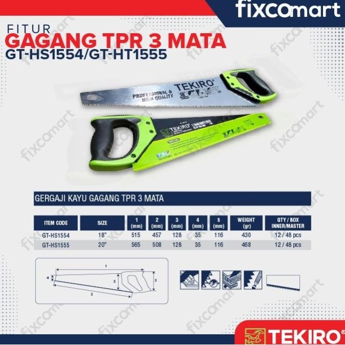 Sale Tekiro Gergaji Kayu 2 Mata 18 Inch / Tekiro Gergaji Potong