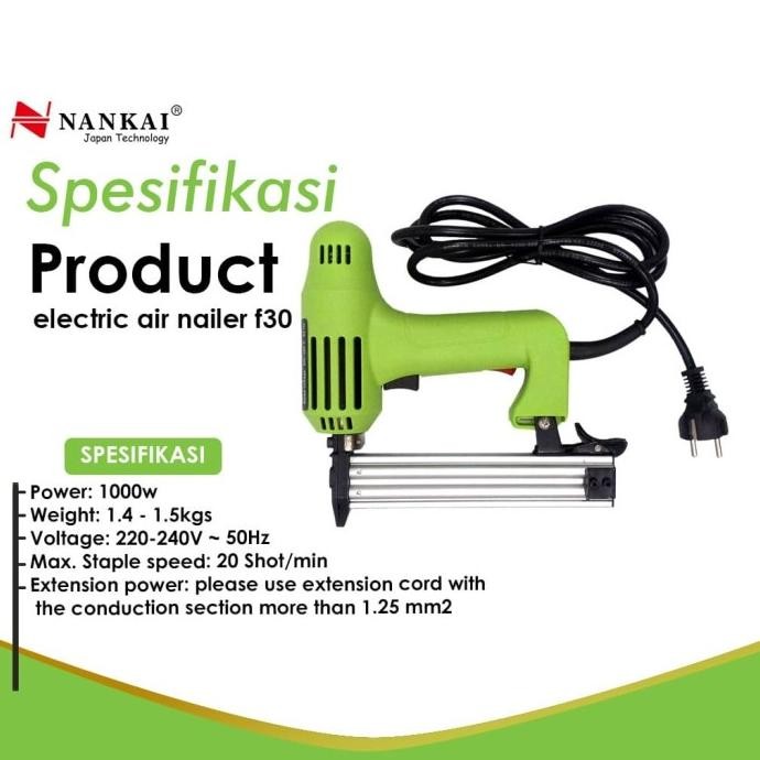 Promo Alat Tembak Paku Listrik / Electric Air Nailer F30 Nankai