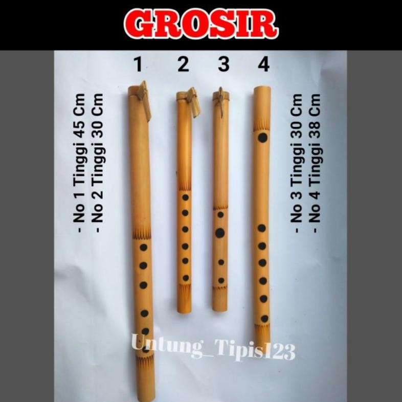 Gf21 Seruling Bambu Dangdut Suling Sunda 6 Dan 4 Lubang Tradisional