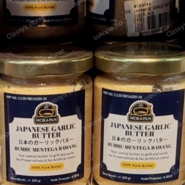 

wok pan Japanese garlic butter 205 gr/pure butter/bumbu instant murah