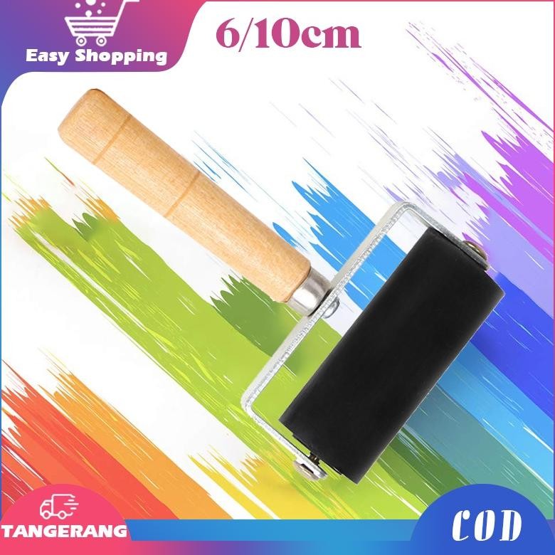 

asd-86 6/10 cm Roller Karet Hard Roll Rubber Roll Grafis Wooden Handl Untuk Printmaking Berkualitas