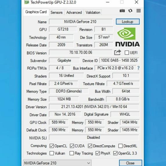 Best Seller Vga Nvidia Geforce Gt210 1Gb Ddr3