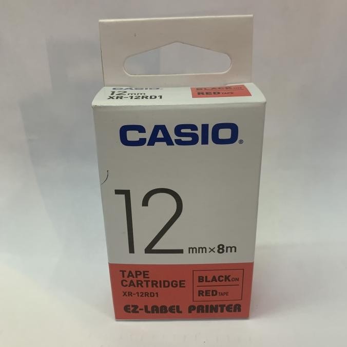 

Ez-Label Printer Casio 12Mm Black Ink Red Xr-12Bu1 Co