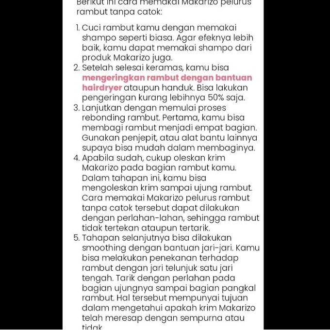 MAKARIZO Professional KIT Rebonding System 120mL/ Obat Pelurus Rambut Tanpa Catok murah