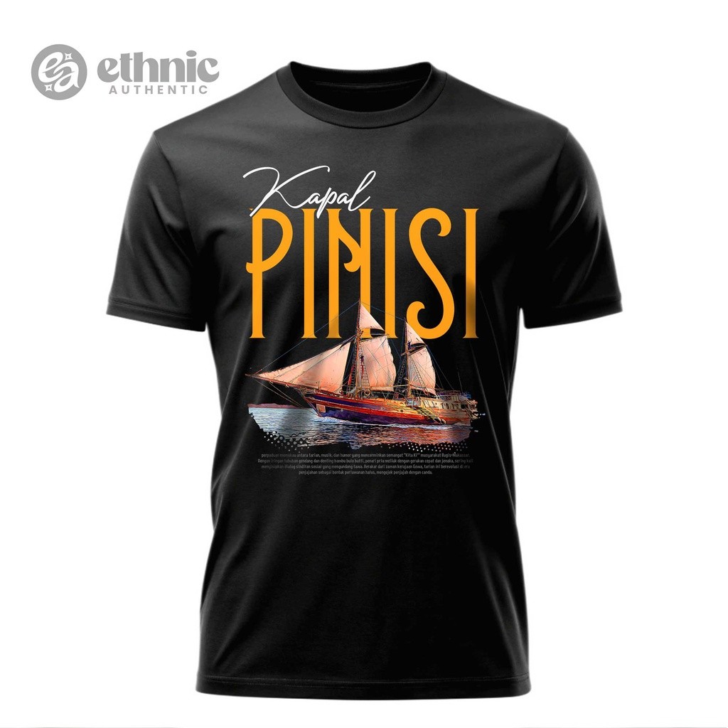 Kaos Kapal Pinisi Bugis  - Ethnic Authentic  - BGS29 - Ready Kaos Anak Kaos Dewasa Kaos JUMBO standa