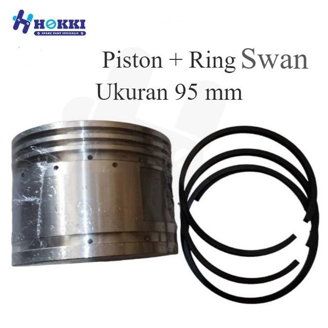 Paket  Piston + Ring Piston Kompresor Ukuran 95 Mm New Stok