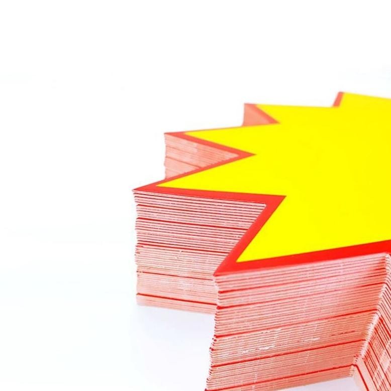 

jy-56 50pcs Label Harga Pop Card Penjepit Harga Tulisan Promo Sale New Tag Kartu Promo Sale Price Tag Viral