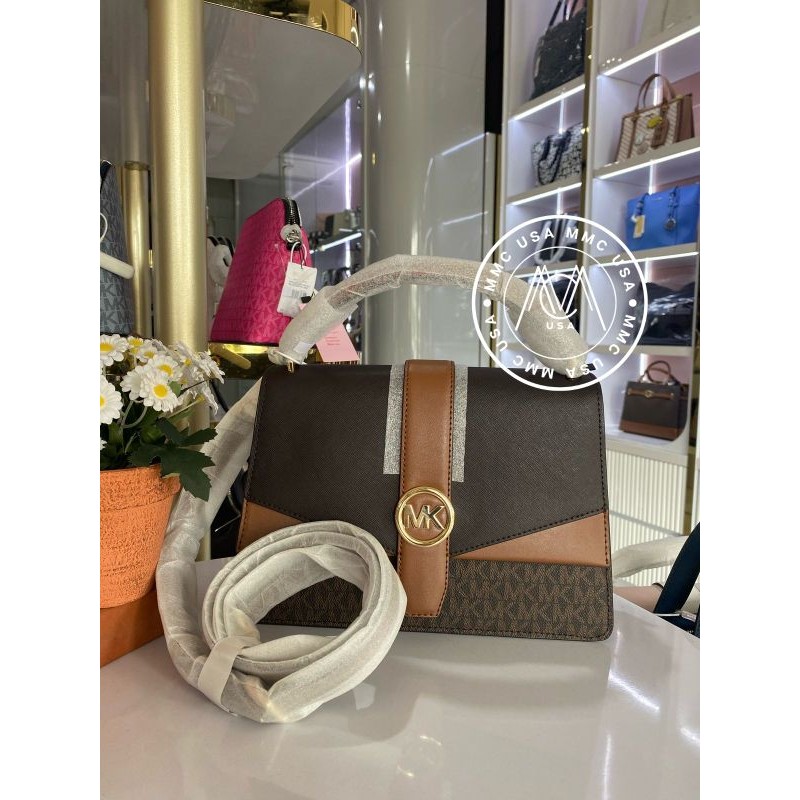 MK GREENWICH MEDIUM SATCHEL SIGN