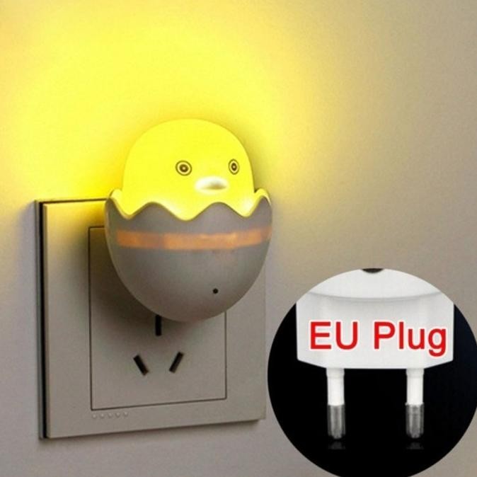 ~~~] Lampu Tidur Sensor Cahaya Lampu Bebek Warna Kuning Lampu Kamar Tidur