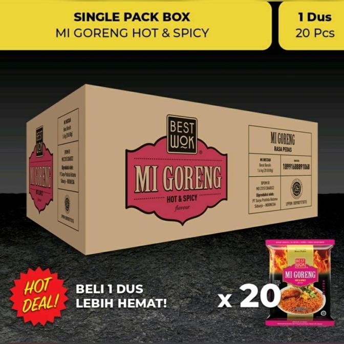 

(Good) BEST WOK mie goreng pedas 1 dus isi 20 pcs